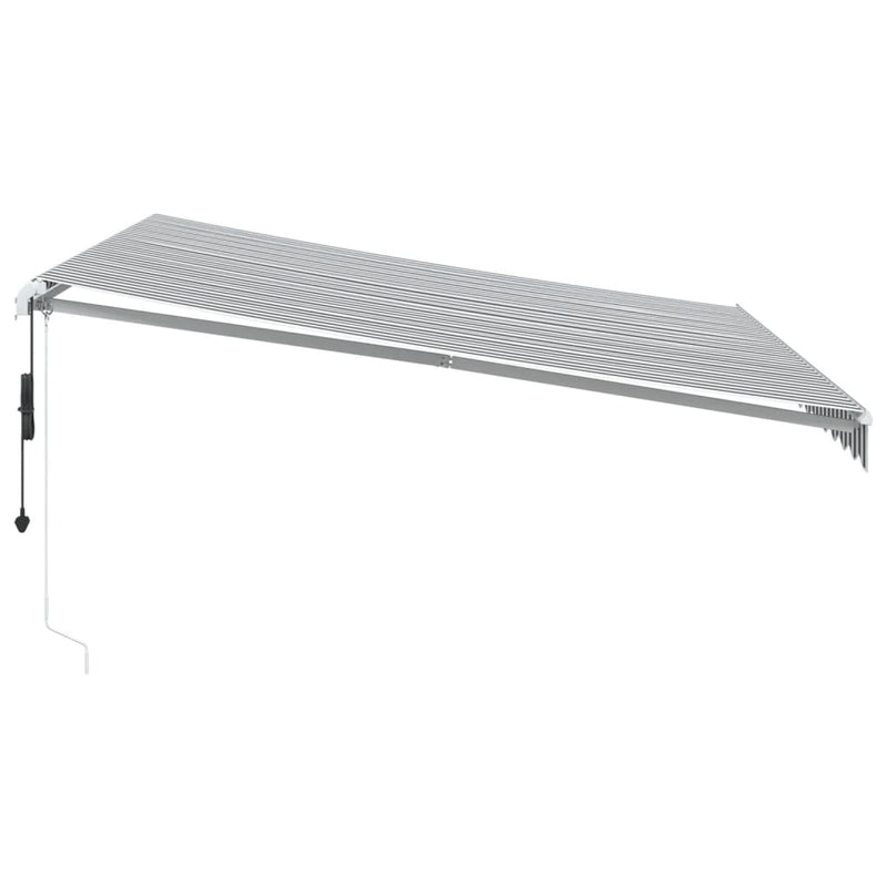 vidaXL antracitszürke-fehér LED-es automata napellenző 400 x 350 cm