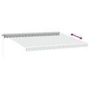 vidaXL antracitszürke-fehér LED-es kézi napellenző 450 x 350 cm