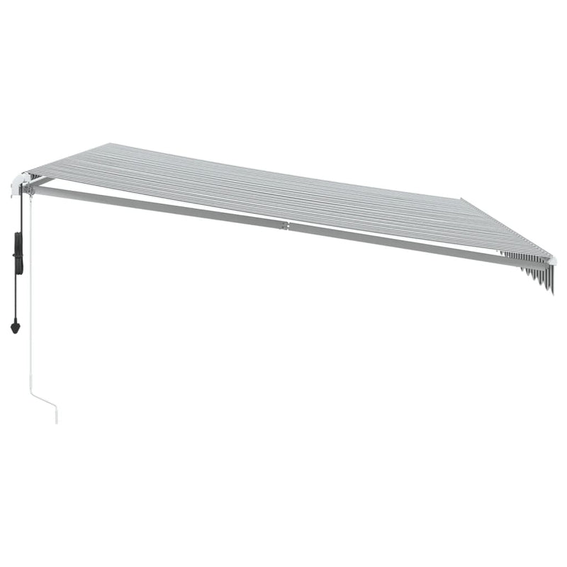 vidaXL antracitszürke-fehér automata kihúzható napellenző 400 x 350 cm