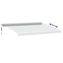 vidaXL antracitszürke-fehér automata kihúzható napellenző 400 x 350 cm