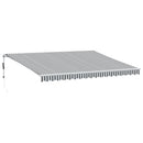 vidaXL antracitszürke-fehér LED-es automata napellenző 450 x 350 cm