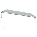 vidaXL antracitszürke-fehér LED-es automata napellenző 450 x 350 cm