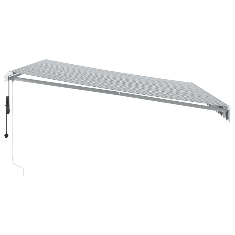 vidaXL antracitszürke-fehér LED-es automata napellenző 450 x 350 cm