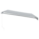 vidaXL antracitszürke-fehér kézzel kihúzható napellenző 500 x 350 cm
