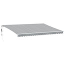 vidaXL antracitszürke-fehér automata kihúzható napellenző 500 x 350 cm