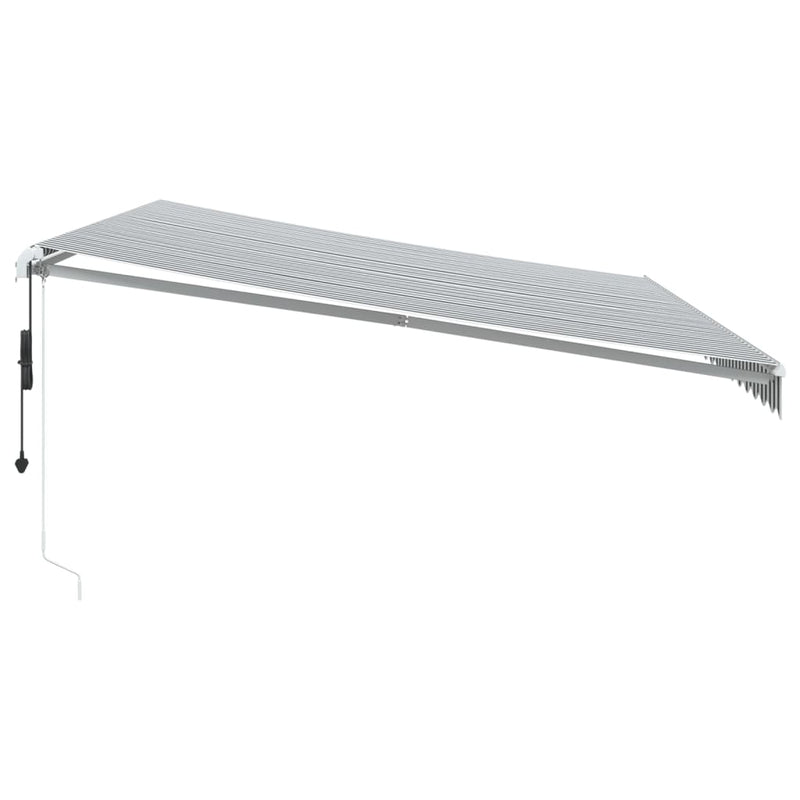 vidaXL antracitszürke-fehér LED-es automata napellenző 500 x 350 cm