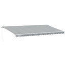 vidaXL antracitszürke-fehér LED-es kézi napellenző 600 x 350 cm