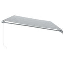 vidaXL antracitszürke-fehér LED-es kézi napellenző 600 x 350 cm