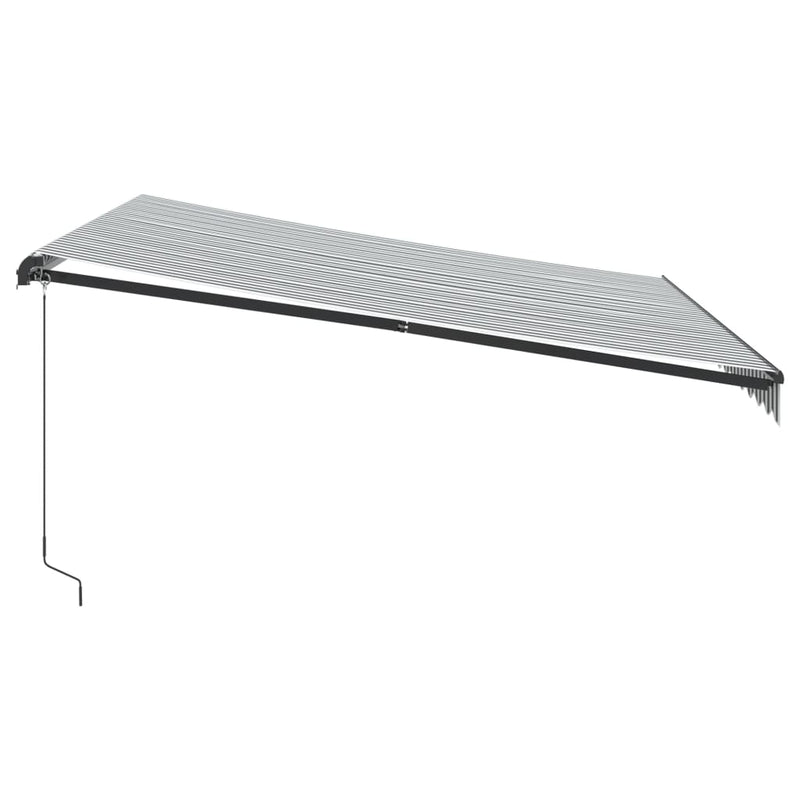 vidaXL antracitszürke-fehér LED-es kézi napellenző 450 x 300 cm