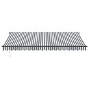 vidaXL antracitszürke és fehér kézzel kihúzható napellenző 450x350 cm