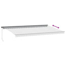 vidaXL antracitszürke és fehér kézzel kihúzható napellenző 600x350 cm
