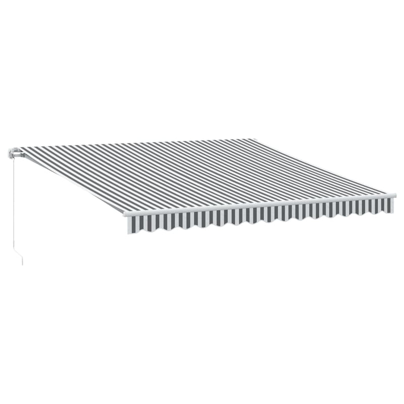 vidaXL antracitszürke-fehér kézzel kihúzható napellenző 400 x 300 cm