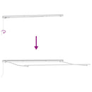 vidaXL antracitszürke-fehér kézzel kihúzható napellenző 400 x 300 cm