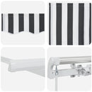 vidaXL antracitszürke-fehér kézzel kihúzható napellenző 400 x 300 cm