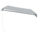 vidaXL antracitszürke-fehér kézzel kihúzható napellenző 350 x 250 cm