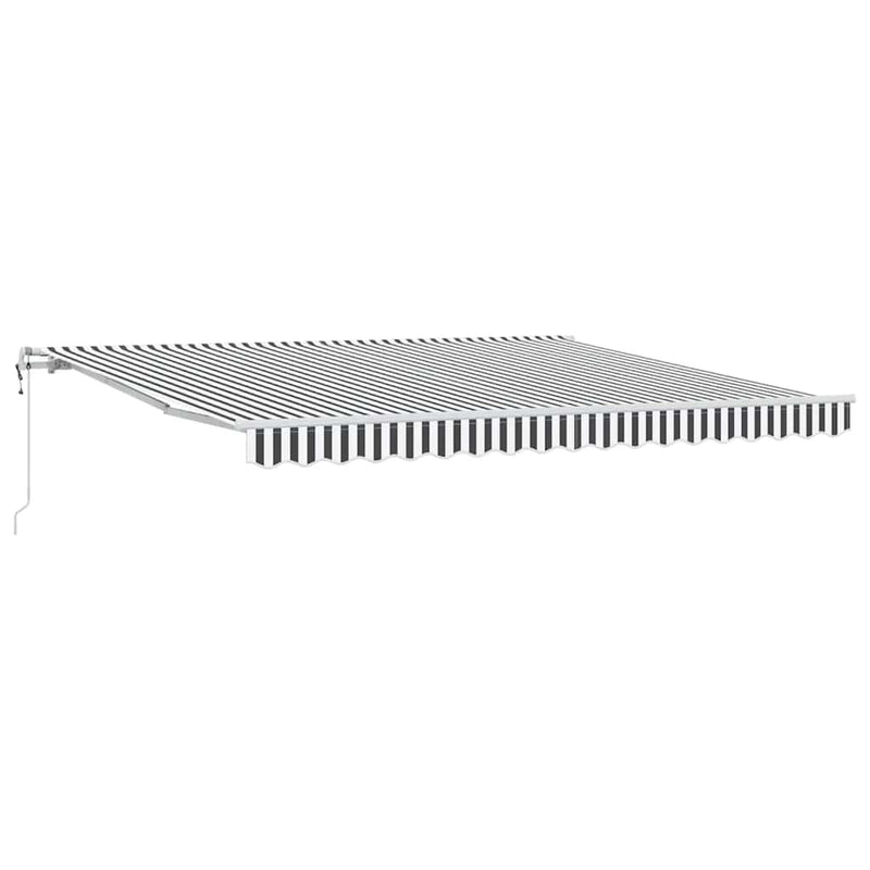 vidaXL antracitszürke-fehér automata kihúzható napellenző 400 x 300 cm