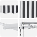 vidaXL antracitszürke-fehér automata kihúzható napellenző 400 x 300 cm