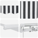 vidaXL antracitszürke-fehér kézzel kihúzható napellenző 300 x 250 cm