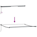 vidaXL antracit és fehér szövet és alumínium behúzható napellenző 4x3m