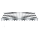 vidaXL antracit/fehér szövet/alumínium behúzható napellenző 3,5x2,5m