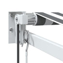 vidaXL antracit/fehér szövet/alumínium behúzható napellenző 3,5x2,5m