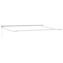 vidaXL antracit és fehér szövet és alumínium behúzható napellenző 4x3m