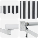 vidaXL antracit és fehér szövet és alumínium behúzható napellenző 4x3m