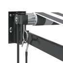 vidaXL antracit/fehér szövet/alumínium behúzható napellenző 3,5x2,5m