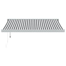 vidaXL antracit/fehér szövet/alumínium behúzható napellenző 3,5x2,5m