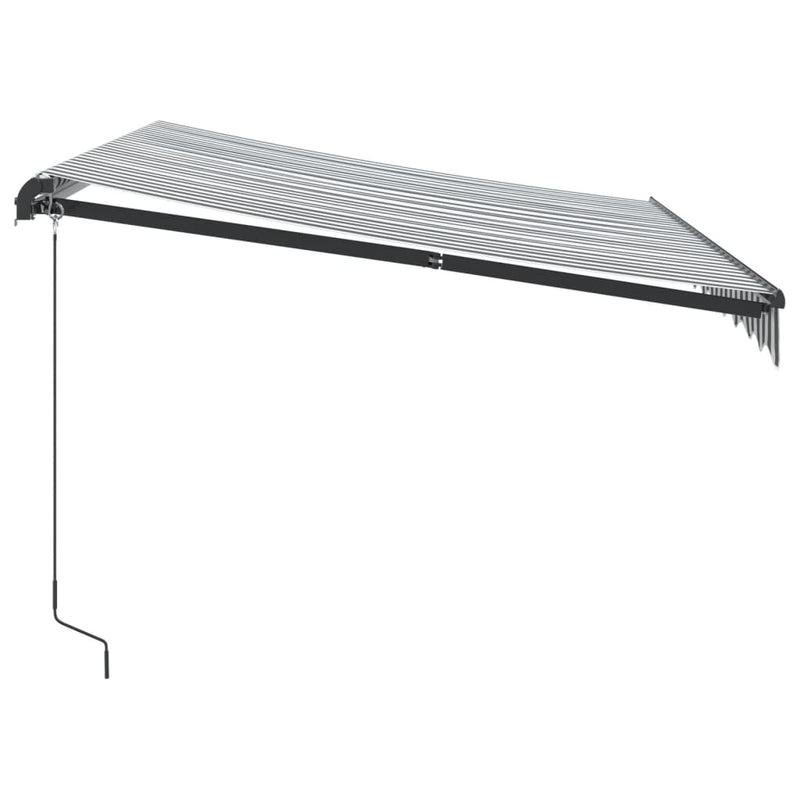 vidaXL antracitszürke-fehér LED-es kézi napellenző 300 x 250 cm