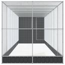 vidaXL ezüstszínű acél madárház bővítménnyel 830 x 203 x 216 cm