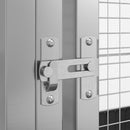 vidaXL ezüstszínű acél madárház bővítménnyel 1037 x 203 x 216 cm