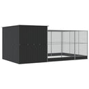 vidaXL ezüstszínű acél madárház bővítménnyel 497 x 303 x 216 cm