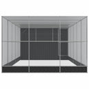 vidaXL ezüstszínű acél madárház bővítménnyel 704 x 303 x 216 cm