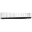 vidaXL ezüstszínű acél madárház bővítménnyel 1250,5x107x212 cm