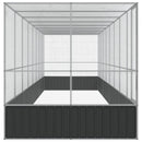 vidaXL ezüstszínű acél madárház bővítménnyel 832x207x212 cm