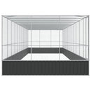 vidaXL ezüstszínű acél madárház bővítménnyel 1139x307x212 cm