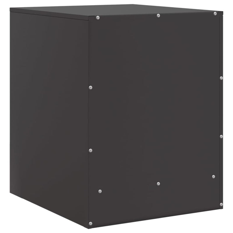 vidaXL 2 db fekete acél éjjeliszekrény 34,5 x 39 x 44 cm