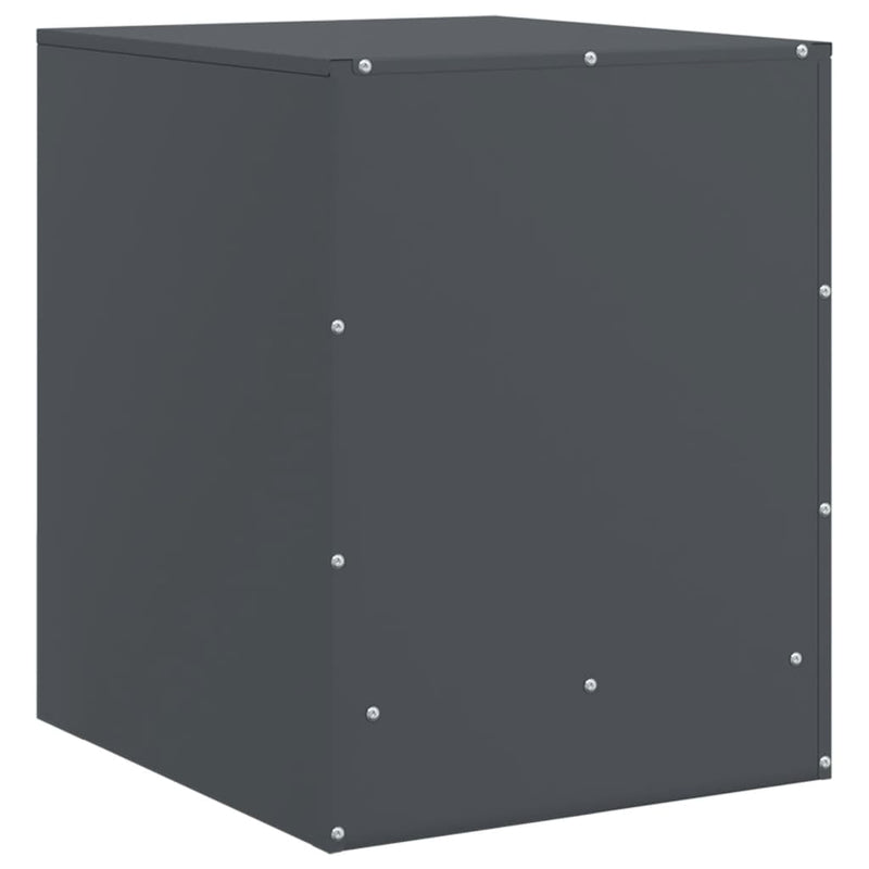 vidaXL 2 db antracitszürke acél éjjeliszekrény 34,5 x 39 x 44 cm