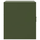 vidaXL 2 db olívazöld acél éjjeliszekrény 34,5 x 39 x 44 cm