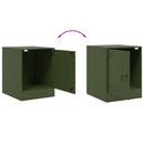 vidaXL 2 db olívazöld acél éjjeliszekrény 34,5 x 39 x 44 cm