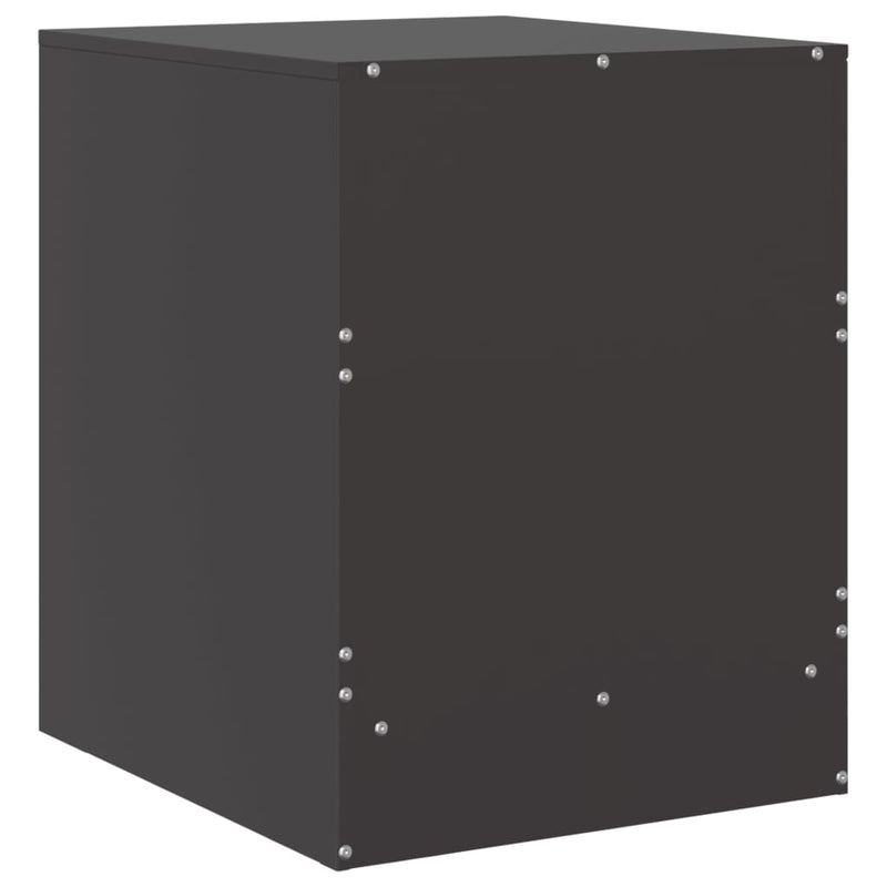 vidaXL 2 db fekete acél éjjeliszekrény 34,5 x 39 x 44 cm