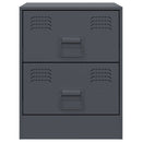 vidaXL antracitszürke acél éjjeliszekrény 34,5 x 39 x 44 cm