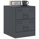 vidaXL 2 db antracitszürke acél éjjeliszekrény 34,5 x 39 x 44 cm