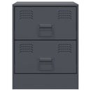 vidaXL 2 db antracitszürke acél éjjeliszekrény 34,5 x 39 x 44 cm