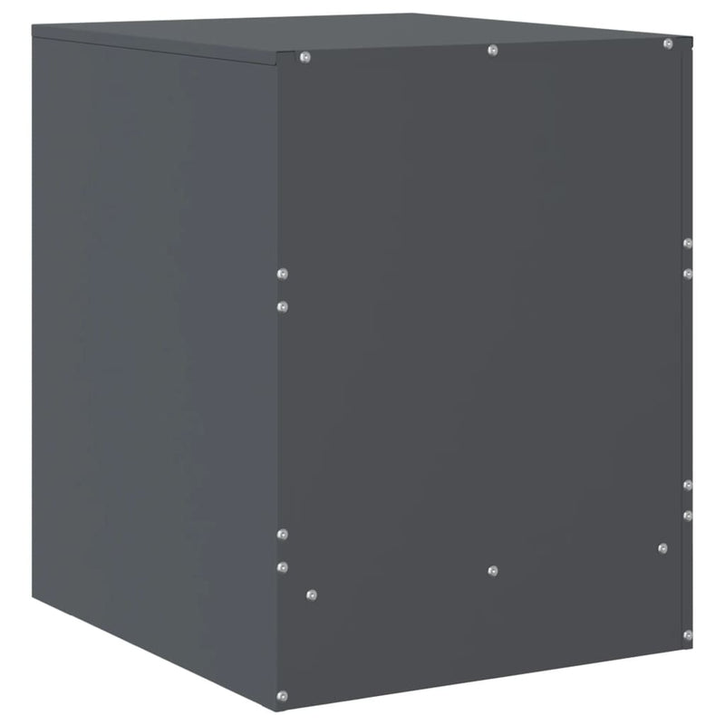 vidaXL 2 db antracitszürke acél éjjeliszekrény 34,5 x 39 x 44 cm