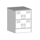 vidaXL sárga acél éjjeliszekrény 34,5 x 39 x 44 cm