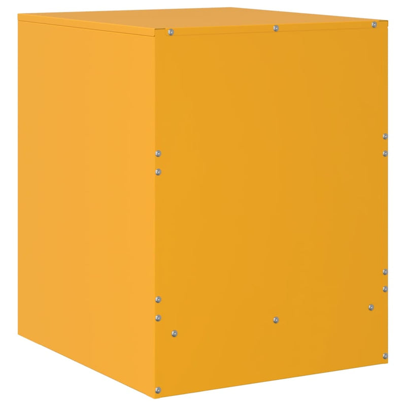 vidaXL 2 db sárga acél éjjeliszekrény 34,5 x 39 x 44 cm
