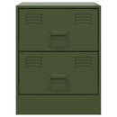 vidaXL 2 db zöld acél éjjeliszekrény 34,5 x 39 x 44 cm