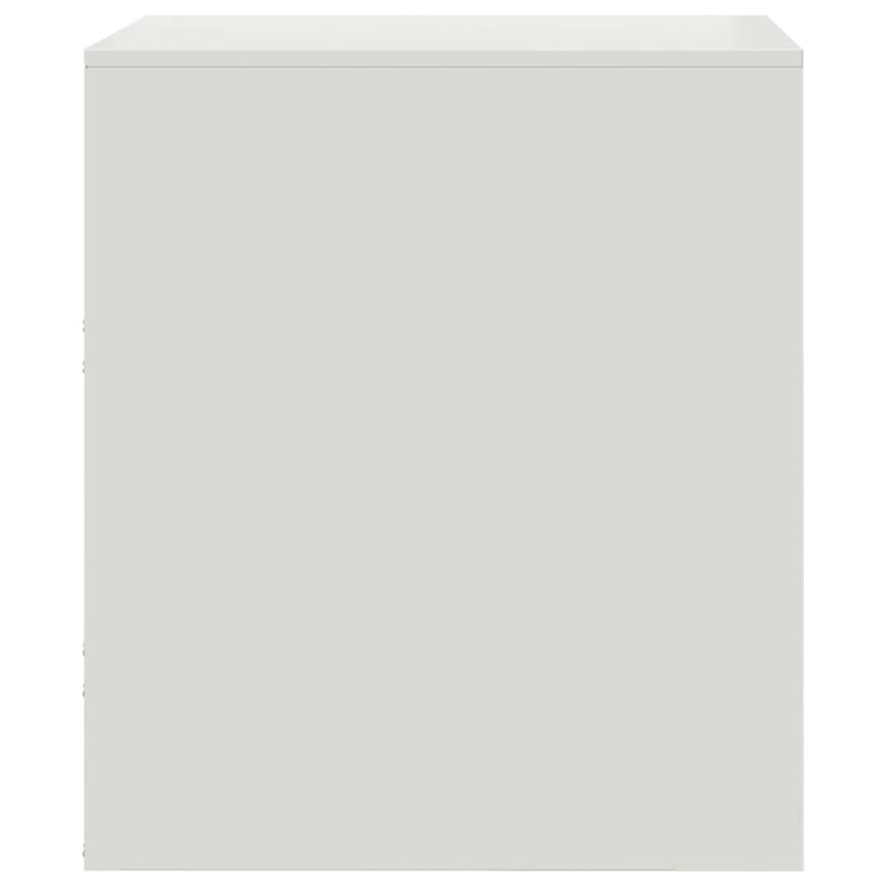 vidaXL 2 db fehér acél éjjeliszekrény 34,5 x 39 x 44 cm